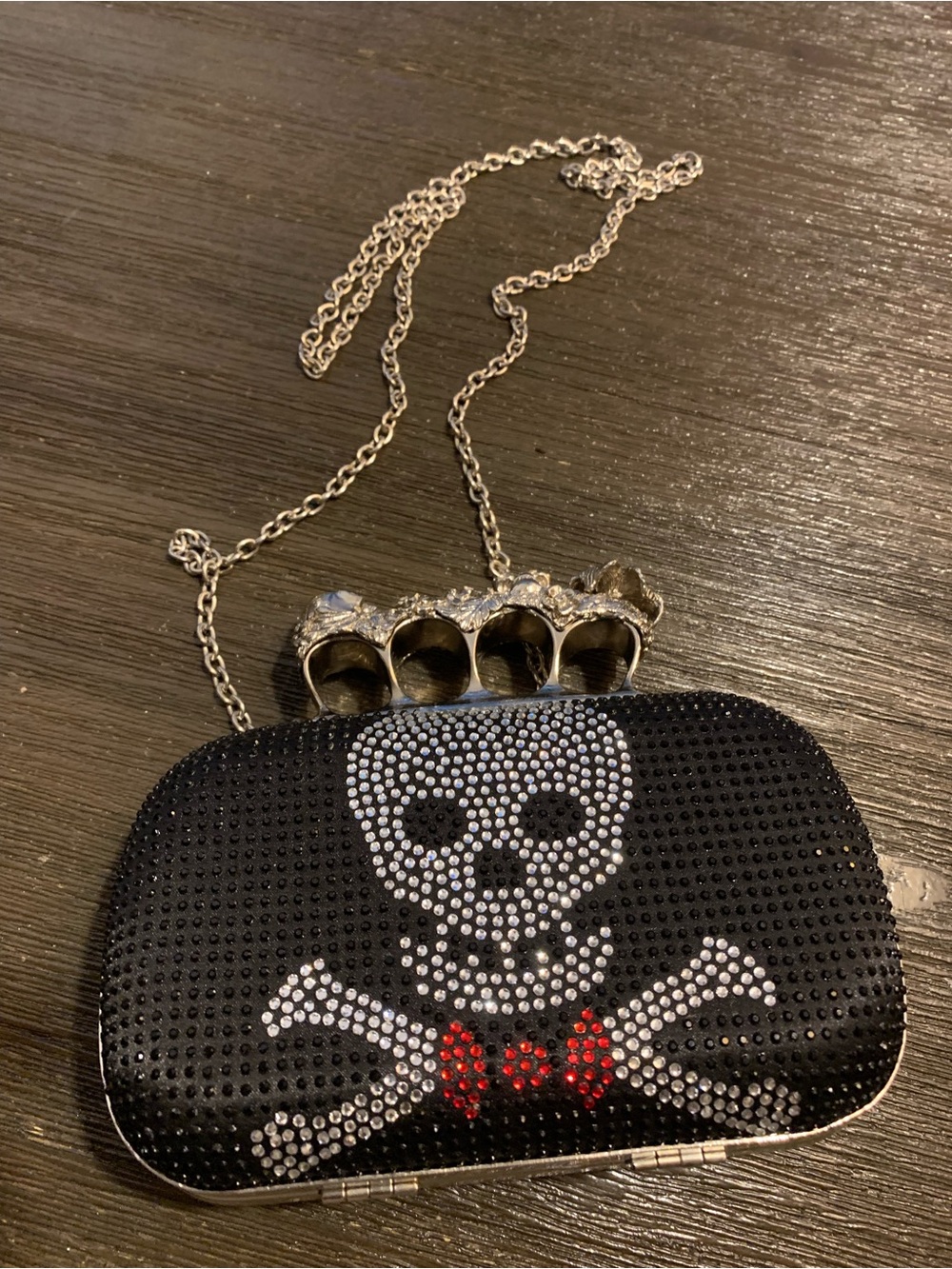 McQueen-style Knuckle Clutch, Skull & Crossbones